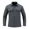 Camisa de manga larga de secado rápido para hombre, superventas transfronteriza, camisa casual ligera y transpirable para hombre, fresca para el verano