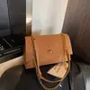 Bolso de Hombro Retro de Retazos Mate con Cadena para Mujer 2025 Invierno Nuevo Elegante Casual de Gran Capacidad
