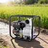 Bomba d'água a gasolina, bomba d'água de alta pressão, bomba d'água a gasolina de duplo impulsor, pequeno equipamento de irrigação agrícola, pequeno equipamento de rega de campo