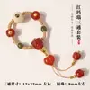 Ágata Roja Tres Pasadas Esmaltada Eje Universal Set Accesorios DIY Pulsera de 108 Cuentas Portátil Accesorios Tres Pasadas Wenwan