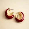 Pendientes colgantes de metal retro europeos y americanos, diseño geométrico ovalado, estilo vintage transfronterizo, pendientes simples y de moda, joyería de alta gama para mujer