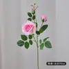 Flores Artificiales con Tacto Real, Flores Falsas de Gama Alta tipo Rosa, 3 Cabezas, Sensación Hidratante y Realista, para Decoración de Hotel y Hogar, Venta al por Mayor de Comercio Exterior Transfronterizo