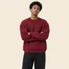 Exclusivo transfronterizo algodón 320g hombros caídos cuello redondo manga larga holgado casual sudadera con capucha de moda para hombre color liso