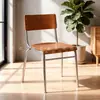 Sillas de Comedor Transfronterizas, Muebles de Restaurante de Moda, Taburetes de Panel de Metal de Hierro Estilo Vintage, Sillas Simples con Funda Suave