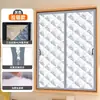 Cortina de Puerta de Algodón Engrosada de Invierno a Prueba de Viento Protección contra el Frío Calidez Ventana Adhesivo Mágico sin Perforación Cortina de Puerta de Algodón de Papel de Aluminio para el Hogar Venta al por Mayor
