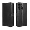 Funda para teléfono móvil ITEL P40 Funda de cuero con tapa y patrón Crazy Horse, con cordón para tarjetas, funda protectora
