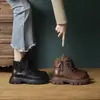 Botas Martin de Suela Gruesa de Moda para Mujer 2026 Nuevo Otoño/Invierno Versátiles Estilo Británico Combinar con Faldas Venta Caliente Estilo Callejero Botas de Motociclista