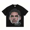 Stevie Will King Ryan Garcia Boxeo Transfronterizo Americano Retro Camiseta de Manga Corta con Cuello Redondo Pareja Verano