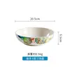 Plato Cerámico Profundo Creativo Pintado a Mano Redondo de 8 Pulgadas Plato para Sopa Casero Tazón para Ensalada Pasta Bajo Esmalte Personalizado