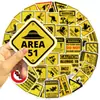 53 Pegatinas Divertidas de Señales de Advertencia de Dibujos Animados para Decorar Diarios, Maletas, Teléfonos Móviles, Botellas de Agua, Pegatinas Impermeables Transfronterizas