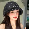 Sombrero de Pescador de Mezclilla Estrella Retro para Mujer, Moda Versátil de Primavera y Verano, Sombrero de Cubo con Protección Solar, Circunferencia de Cabeza Grande