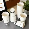 Novos Copos de Papel Descartáveis para Uso Comercial, Copos de Café e Chá com Leite de Grau Alimentício 500ml
