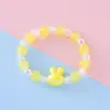 Pulseras Infantiles de Venta Caliente Transfronterizas, Conejitos de Dibujos Animados Coloridos, Pulseras de Cuentas Transparentes de Colores Caramelo, Venta Directa de Fábrica Joyería al Por Mayor