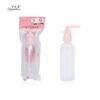 Botella atomizadora transparente de pico de pato de 100 ml al por mayor tipo prensa botella de loción de pico de pato botella vacía de maquillaje de viaje fábrica autoventa
