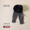 Novas Meias-Calças Infantis com Veludo Plus Cor Sólida Laço Meninas Bebê Roupa de Baixo Calça Roupa Externa para Bebê Meias de Camada Base