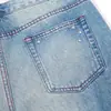 Pantalones acampanados de mezclilla holgados para hombre, estilo hippie, marca de moda, con parches rotos y diseño de remaches, lavados y desgastados, pantalones largos holgados