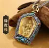 Buda Divindade Guardiã Nuvem Auspiciosa Nascimento de Buda Colar Dzi Giratório Thangka Masculino Deus Amarelo da Riqueza Colar Tara Verde Feminino
