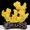 Adornos de Pez Koi Dorados y Rellenos de Jade para Atraer la Fortuna para Sala de Estar, Hogar, Gabinete de Vino, Inauguración de Casa, Casa Nueva, Decoración de Oficina, Prosperidad Cada Año