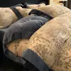 Juego de Cuatro Piezas de Terciopelo de Leche Francés Cálido y Engrosado 2025 Nuevo Otoño e Invierno Estampado de Terciopelo Coral Sábanas y Ropa de Cama