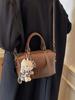 Comércio exterior este ano popular Boston bolsa feminina 2024 novo outono e inverno ombro mensageiro bolsa casual portátil travesseiro saco