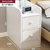 Mesa de Cabeceira para Quarto, Armário Doméstico Simples Moderno com Fechadura, Pequeno Rack de Armazenamento, Mini Armário para Quarto