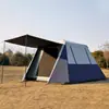 Tienda de Campaña para Viajes al Aire Libre Personalizada Configuración Sencilla Ventilada Transpirable Dos Dormitorios Una Sala de Estar Tienda de Campaña Automática de Doble Capa