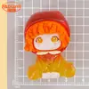 Cabelo Cacheado Luminoso Cacau Caixa Surpresa Resina Boneca Fofa Pequenos Enfeites Decorativos de Mesa para Escritório Enfeites Fofos Feitos à Mão