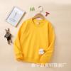 Ropa Infantil Suéter de Color Sólido 100% Algodón Suéter Básico Infantil Top de Cuello Redondo de Algodón Puro Camiseta Básica para Bebé Primavera y Otoño