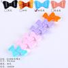 Versión coreana de clip de pico de pato con lazo lindo de 4 cm para mujer, plástico, clip para flequillo de niños, una tarjeta, 12 pasadores, venta al por mayor