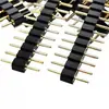 Conector de Pinos Redondos 2,54mm Sem Degraus - Pino de Pressão 1*1-40P 1*40P Conector de Pinos Macho RGB Contínuo Pino para Fita de LED Led5050