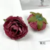 Flor Artificial Flor Rosa com Borda Queimada Cabeça de Flor Pacote de Materiais para Headdress Retro DIY Guirlanda para Fazer Decoração de Parede de Flores de Casamento Arranjo de Flores