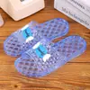 Pantuflas de Verano para Mujer con Cristal para Baño Hogar Interior de Plástico Gelatina Antideslizantes Transparentes Desodorantes Sandalias para Mujer