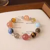 Nuevo Pulsera de Cristal Amarillo Torre Natural de Venta Caliente al Por Mayor, Collar de Cuentas, Pulsera de Flor de Resina Roja de Cristal Multicolor