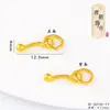 Joyería Dinastía Tang Oro DIY Carácter de Fortuna Hueco Lingote que Aumenta la Riqueza Separador Cuentas Transferencia Cuentas Pulsera Set