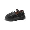 Zapatos de Cuero de Moda Lolita para Niñas 2026 Primavera y Otoño Nuevos Versátiles Estilo Británico Mocasines con Borlas Moda Zapatos de Princesa