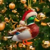 Nuevo Adorno Colgante de Animales Planos de Acrílico Transfronterizo Mundo Animal Fiesta Navideña Decoración de Árbol de Navidad Colgante Dibujos Animados