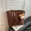 Bolsa Tote Casual Simples, Bolsa de Grande Capacidade para Trabalho e Deslocamento, Nova Tendência Inverno 2025 Versátil Bolsa de Ombro Grande para Mulheres