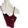 XIA'X Xia Xia Yatou estilo coreano simples gola U alça fina design vazado cruzado camisola costas bonitas lingerie feminina