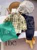 Ropa Infantil Coreana Camisa a Cuadros Conjunto de Tres Piezas para Hombre Otoño Nuevo Chaleco Chaleco Superior Traje Casual Sencillo Venta al por Mayor