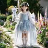 Vestido de menina, vestido de tule, vestido de princesa, vestido infantil Frozen Elsa Lolita, fantasia de apresentação