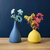 Serie de Color Morandi Nórdico Cerámica Pequeño Jarrón Decoración para Arreglos Florales para Sala de Estar, Comedor, Cafetería, Porcelana Blanca Creativa Pastoral
