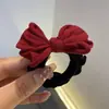 Nuevo Estilo 2025 Sencillo y Versátil Estilo Coreano Borde con Volantes Lazo Alta Elasticidad Duradero Goma para el Cabello Que No Daña el Cabello para Navidad y Festival de Primavera