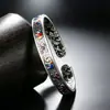 Elefantinho Auspicioso Escurecido, Pulseira Sólida Retro Palaciana Azul Queimado, Pulseira Colorida Esmaltada Estilo Chinês Novo