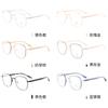 Gafas de sol retro de aleación ultraligera para mujer, estilo casual, montura completa, lisas, venta al por mayor, 01076