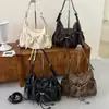 Bolsa tote feminina vintage simples de grande capacidade, estilo coreano, bolsa de ombro feminina moderna para o dia a dia