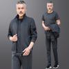 Traje deportivo de primavera y otoño para hombre de talla grande para mediana edad y ancianos, ropa deportiva de ocio para exteriores, ropa para correr, traje de otoño para papá