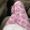 Pantalones de Pijama de Algodón Nube para Mujer de Verano, Delgados, Talla Grande 100 kg, Holgados Casuales, Pantalones de Pierna Ancha de Cintura Alta Relajados para Caminar