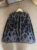 Rapsódia Estampada de LeopardoLã de Caxemira Escovada Estampada de Leopardo Suéter Quente Espesso para Mulheres, Item Quente de Inverno