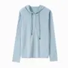 ¡Sensación de Alta Gama! Suéter de Punto Casual con Capucha de Lana 100% para Mujer de Principios de Primavera, Estilo Perezoso y Elegante