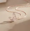 Colar Borboleta Feminino Tendência Celebridade da Internet Corrente Clavicular Design de Nicho Estilo Frio ins Presente Dia dos Namorados Tanabata